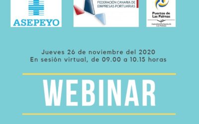 X Jornada de Prevención de Riesgos Laborales en el Puerto de Las Palmas. El uso de nuevas tecnologías en el Trabajo. Jueves 26 de noviembre del 2020, en sesión virtual, de 9.00 a 10.15 horas.