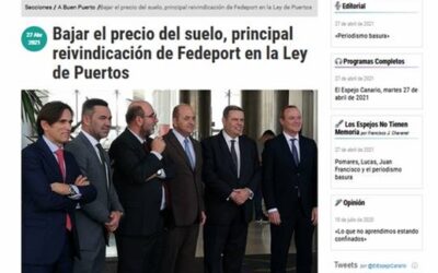 Programa de radio el Espejo Canario, “Bajar el precio del suelo, principal reivindicación de Fedeport en la Ley de Puertos”, con la participación de D. José Juan Ramos, Presidente de FEDEPORT.